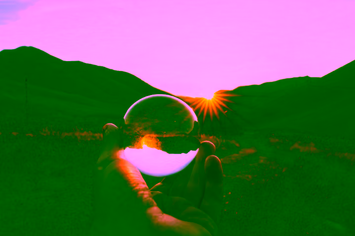 agile culture closeup of a person holding a crystal ball